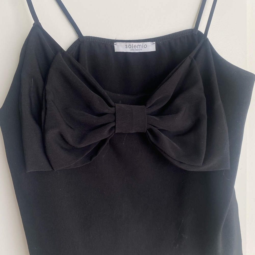 Black bow Crop top